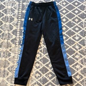 Under Armour Kids' Black and Blue Joggers